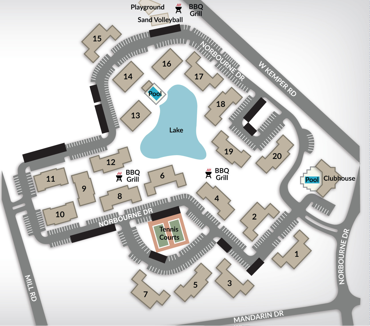 Kensington Park Apartments site map